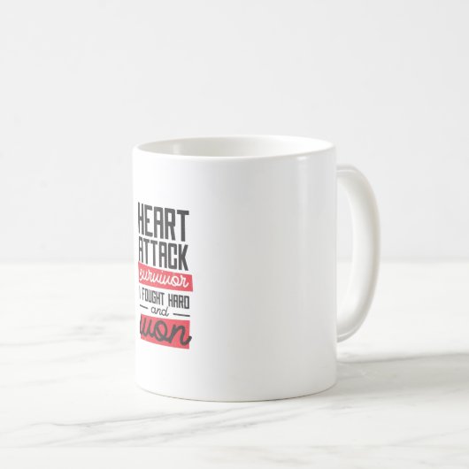 ハート攻撃を生き延びた人 コーヒーマグカップ (正面右)