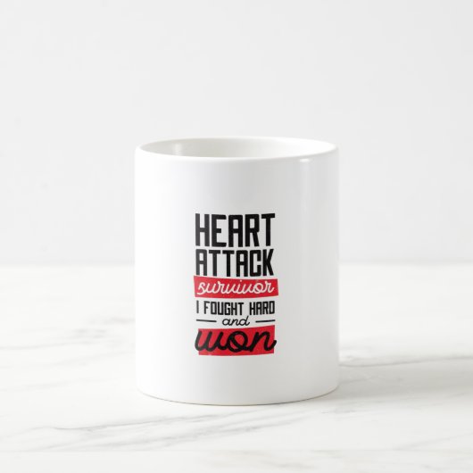 ハート攻撃を生き延びた人 コーヒーマグカップ (中央)