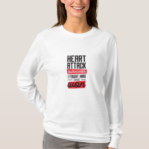 ハート攻撃を生き延びた人 Tシャツ