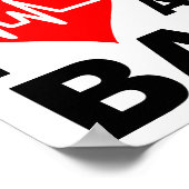 ハート攻撃ベーコンおもしろいポスター ポスター (角)