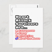 ハート攻撃生存者クイズ ポストカード (正面/裏面)