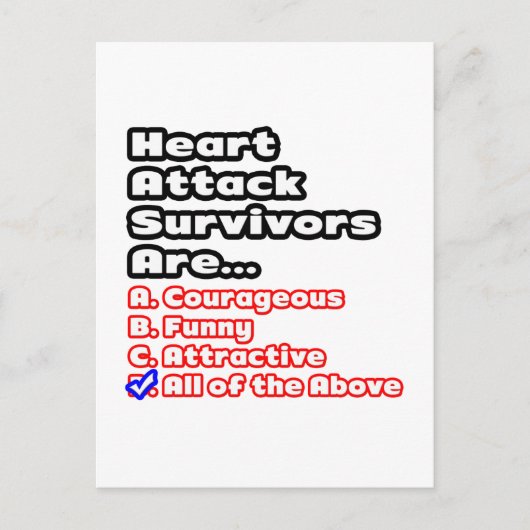 ハート攻撃生存者クイズ ポストカード (正面)