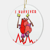 ハート攻撃生存者 セラミックオーナメント (左)