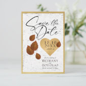 ハート救の日付結婚招待状 招待状 (スタンド正面)