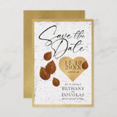 ハート救の日付結婚招待状 招待状 (正面/裏面)