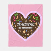 ハート教えの形はハート フリースブランケット (正面)