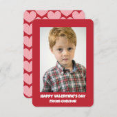 ハート教室フォトバレンタインのカード サンキューカード (正面/裏面)