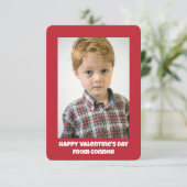 ハート教室フォトバレンタインのカード サンキューカード (スタンド正面)