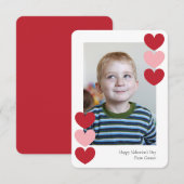 ハート教室フォトバレンタインのカード サンキューカード (正面/裏面)