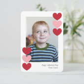 ハート教室フォトバレンタインのカード サンキューカード (スタンド正面)