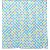 ハート数々の色 シャワーカーテン (正面)