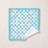 ハート数々の色 バスタオルセット (ウォッシュタオル)