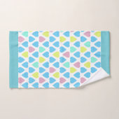 ハート数々の色 バスタオルセット (ハンドタオル)