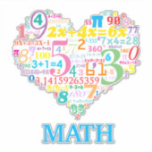 ハート数学 シール (正面)