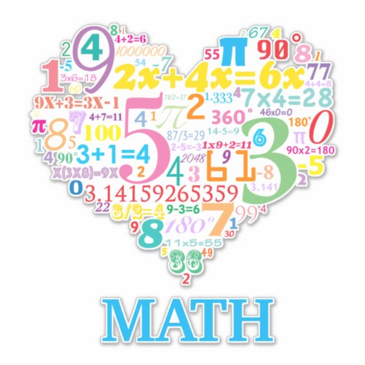 ハート数学 シール (正面)