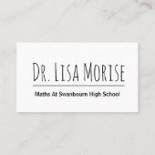 ハート数学 名刺 (裏面)