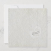 ハート文字列ブライダルシャワー-青と緑 招待状 (裏面)