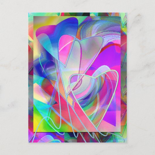 ハート文字列 ポストカード (正面)