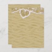 ハート文房具の上のビーチ状の気泡 (正面/裏面)