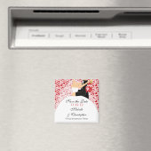 ハート新郎新婦Date Magnetを保存 マグネット (インサイチュ (食洗機))