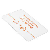 ハート方程式日付マグネットを保存(オレンジ) マグネット (右側)