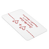 ハート方程式日付マグネット、赤を保存 マグネット (右側)