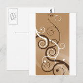 ハート旋回デザイン ポストカード (正面/裏面)