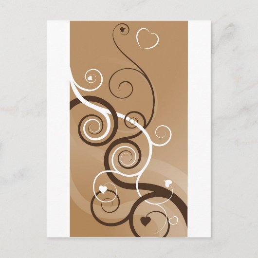 ハート旋回デザイン ポストカード (正面)