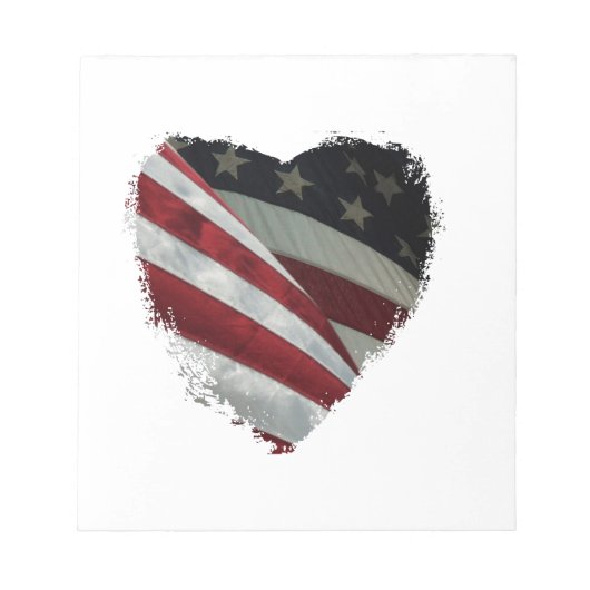 ハート旗 ノートパッド (正面)