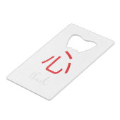 ハート日本のの漢字の記号 クレジットカード栓抜き (正面アングル)