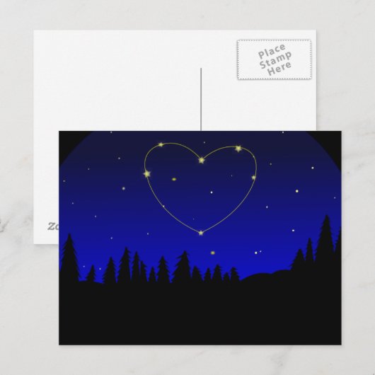 ハート星座 ポストカード (正面/裏面)