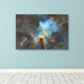 ハート星雲ハート キャンバスプリント (インサイチュ (ウッドフロア))