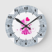 ハート時計 ラウンド壁時計 (正面)
