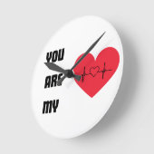 ハート時計 ラウンド壁時計 (傾斜)
