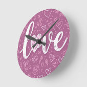 ハート時計 ラウンド壁時計 (傾斜)