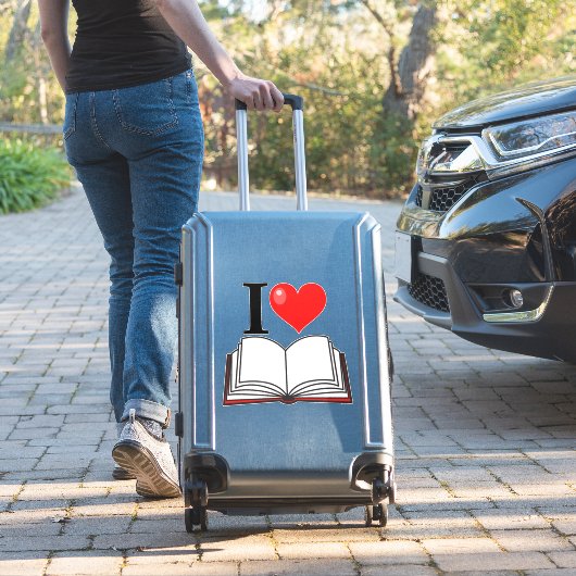 ハート書と司書読が大好き シール (スーツケースインサイチュ)