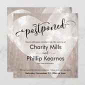 ハート書の延期結婚カード (正面/裏面)