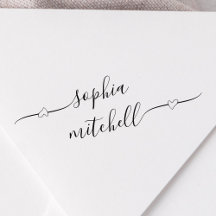 ハート書名ラバースタンプ