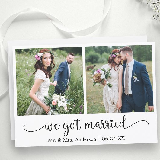 ハート書得We 2結婚した写真 案内状