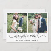 ハート書得We 2結婚した写真 案内状 (正面)