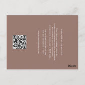 ハート書道バジェット結婚ブラウン ポストカード (裏面)