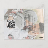 ハート書道予算の写真結婚の ポストカード (裏面)