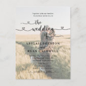 ハート書道予算の写真結婚の ポストカード (正面)