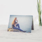 ハート書道写真ハッピーバースデーカード カード (裏面)