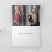 ハート書道写真ハッピーバースデーカード カード (内部)