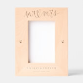 ハート書道夫妻結婚の写真 レーザー彫刻フレーム (正面)