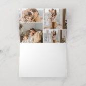 ハート書道13写真ハッピーバースデー 箔グリーティングカード (内側レイダウン)