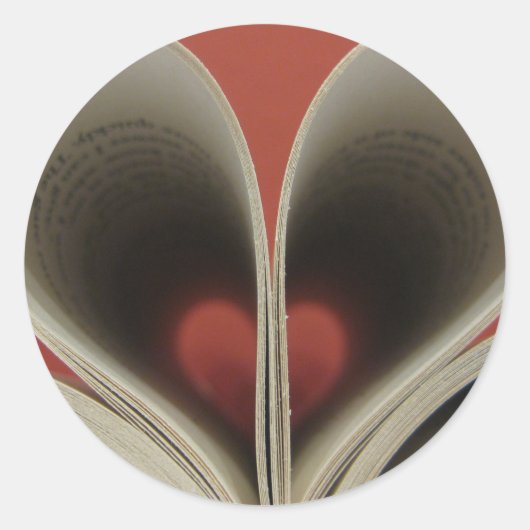 ハート書 ラウンドシール (正面)