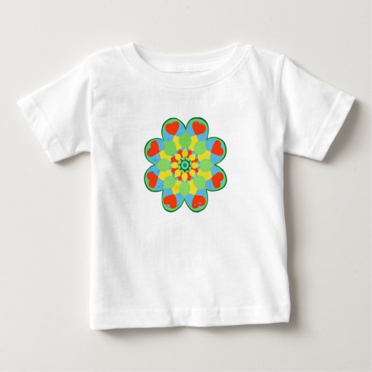 ハート曼荼羅 ベビーTシャツ (正面)
