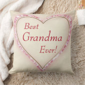 ハート最高のおばあちゃん クッション (ブランケット)